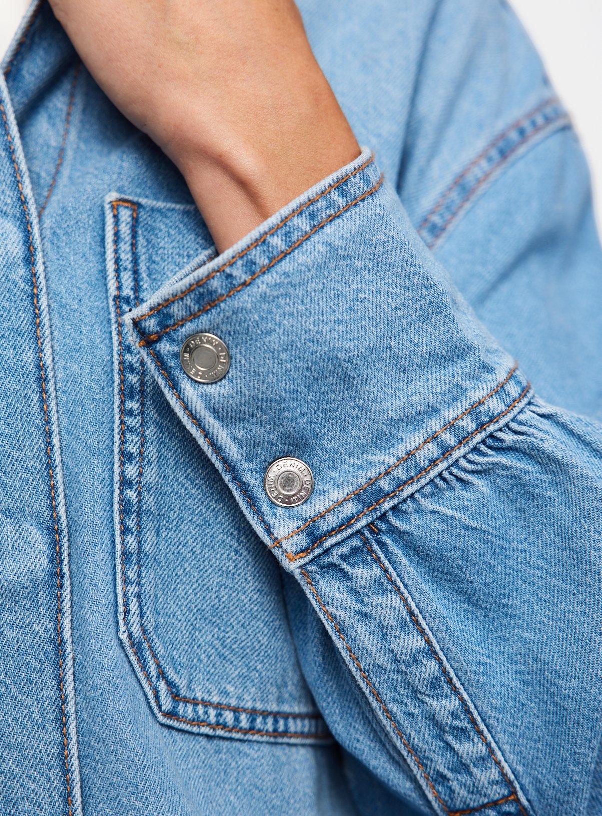 Mid Wash Denim Relaxed Shirt 20 - Image 3 thumbnail